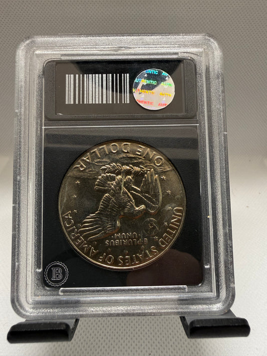 1977 Bradford authenticated brilliant uncirculated Eisenhower dollar