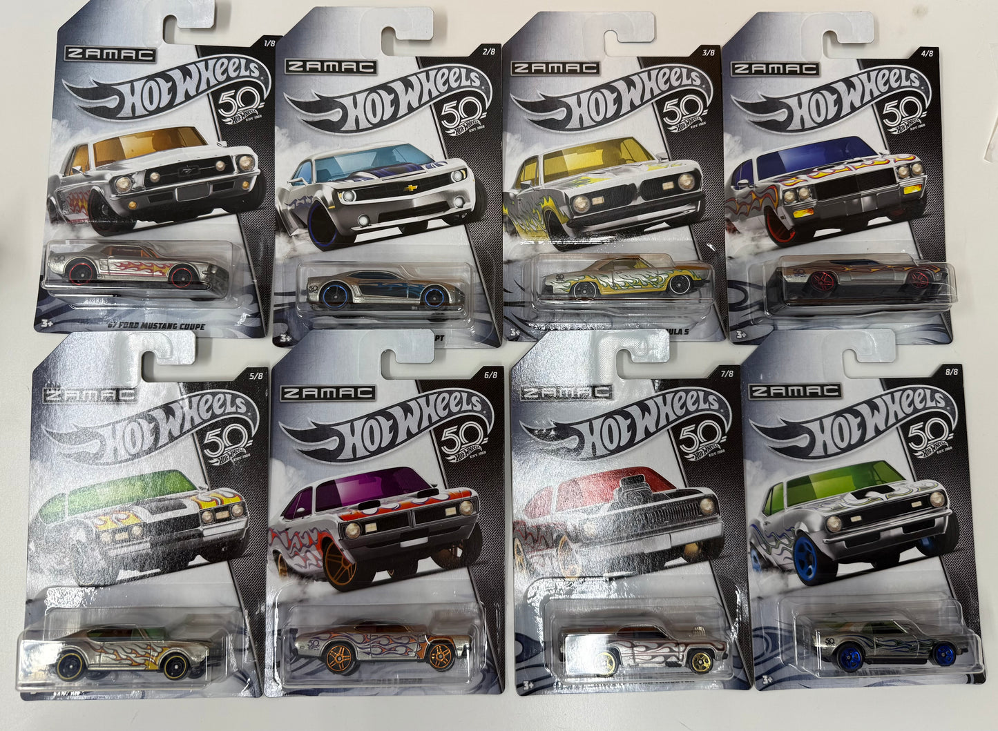 Hot wheels 50th anniversary Zamac set of 8