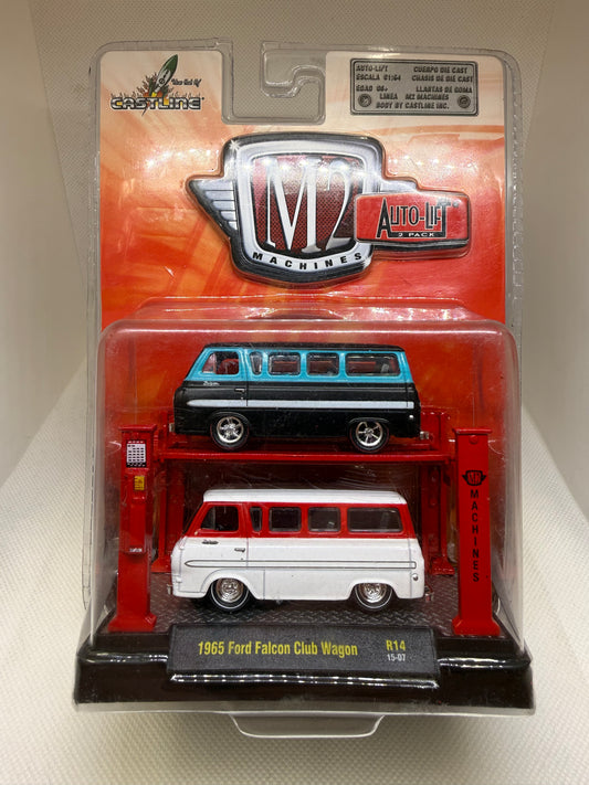 M2 machines auto lift 2 pack 1965 Ford falcon club wagon