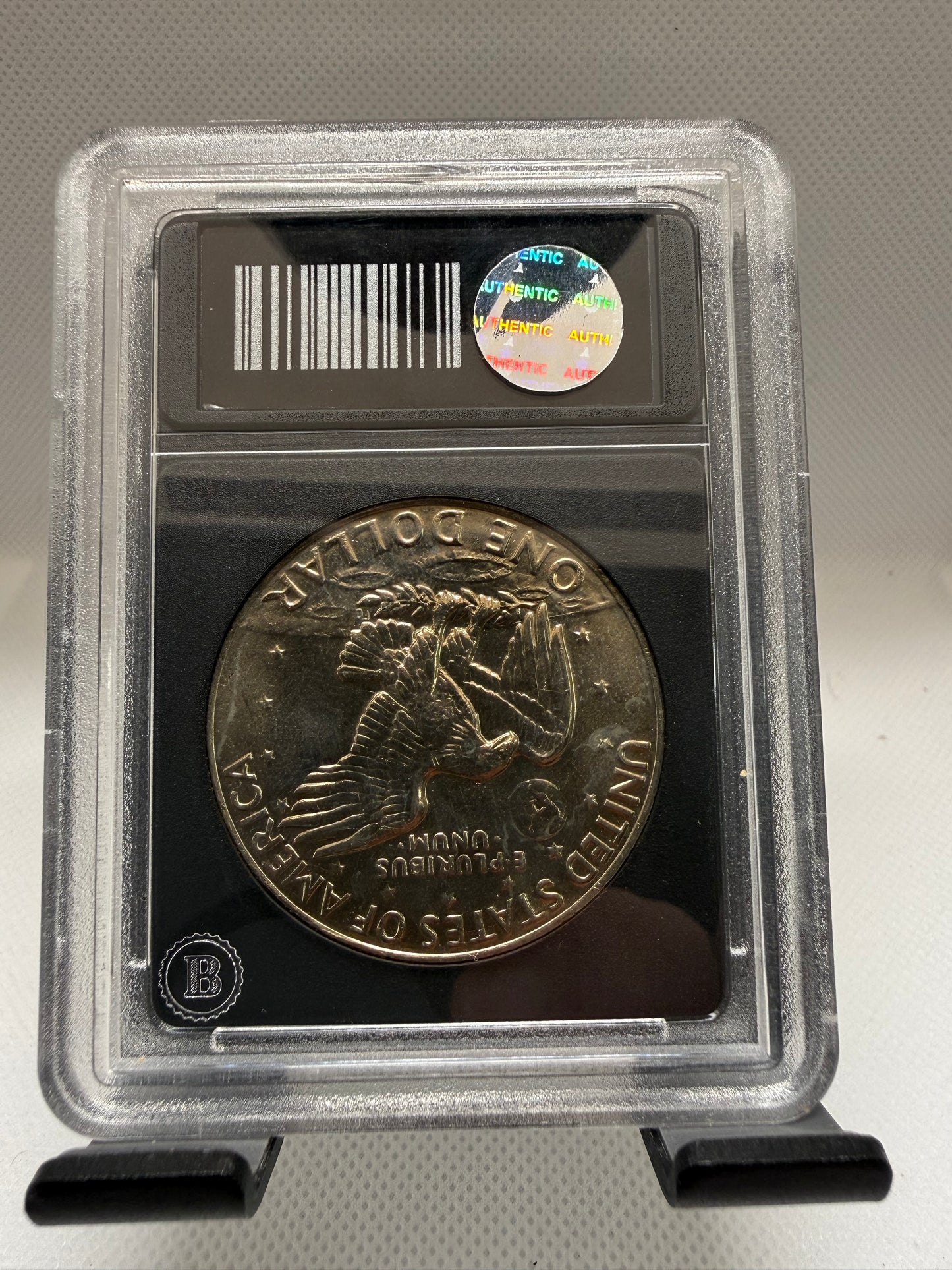1977 Bradford authenticated brilliant uncirculated Eisenhower dollar