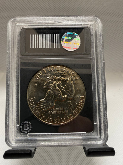 1977 Bradford authenticated brilliant uncirculated Eisenhower dollar